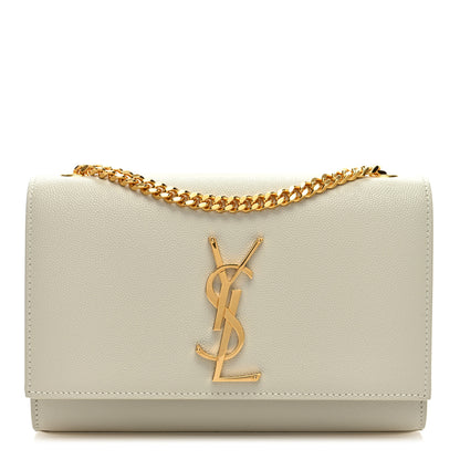 Saint Laurent Grain De Poudre Small Monogram Kate Satchel Crema Soft 1 of 8