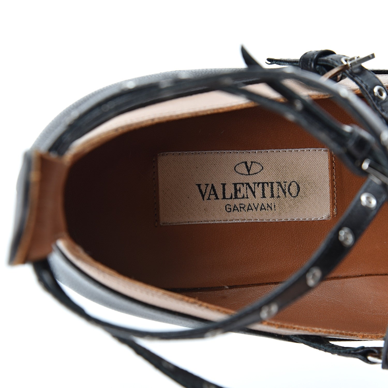 Valentino Garavani Nappa Love Latch 50mm Pumps 38 Black Poudre 8 of 9