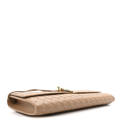 Bottega Veneta Nappa Intrecciato Long Andiamo Top Handle Clutch  Pale Brown 4 of 9