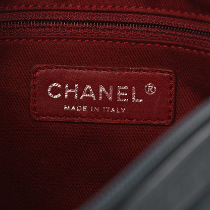 Chanel Aged Calfskin Quilted Cotton Club Pochette Blue 6 of 9