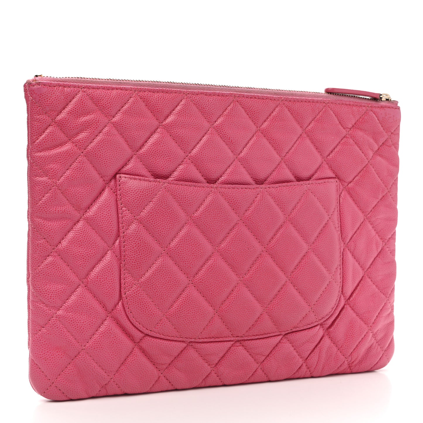 Caviar Quilted Medium Cosmetic Case Pink