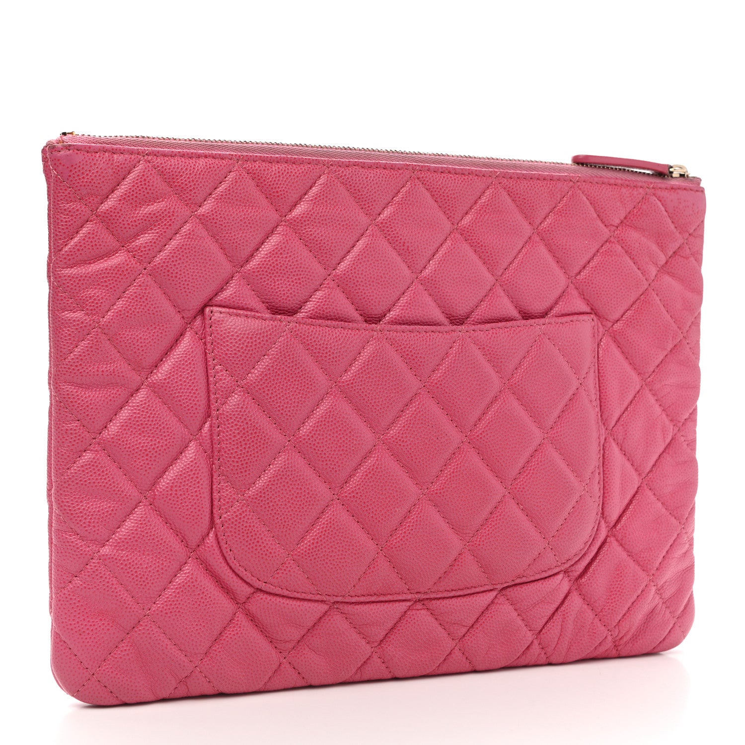Chanel Caviar Quilted Medium Cosmetic Case Pink 3 of 15