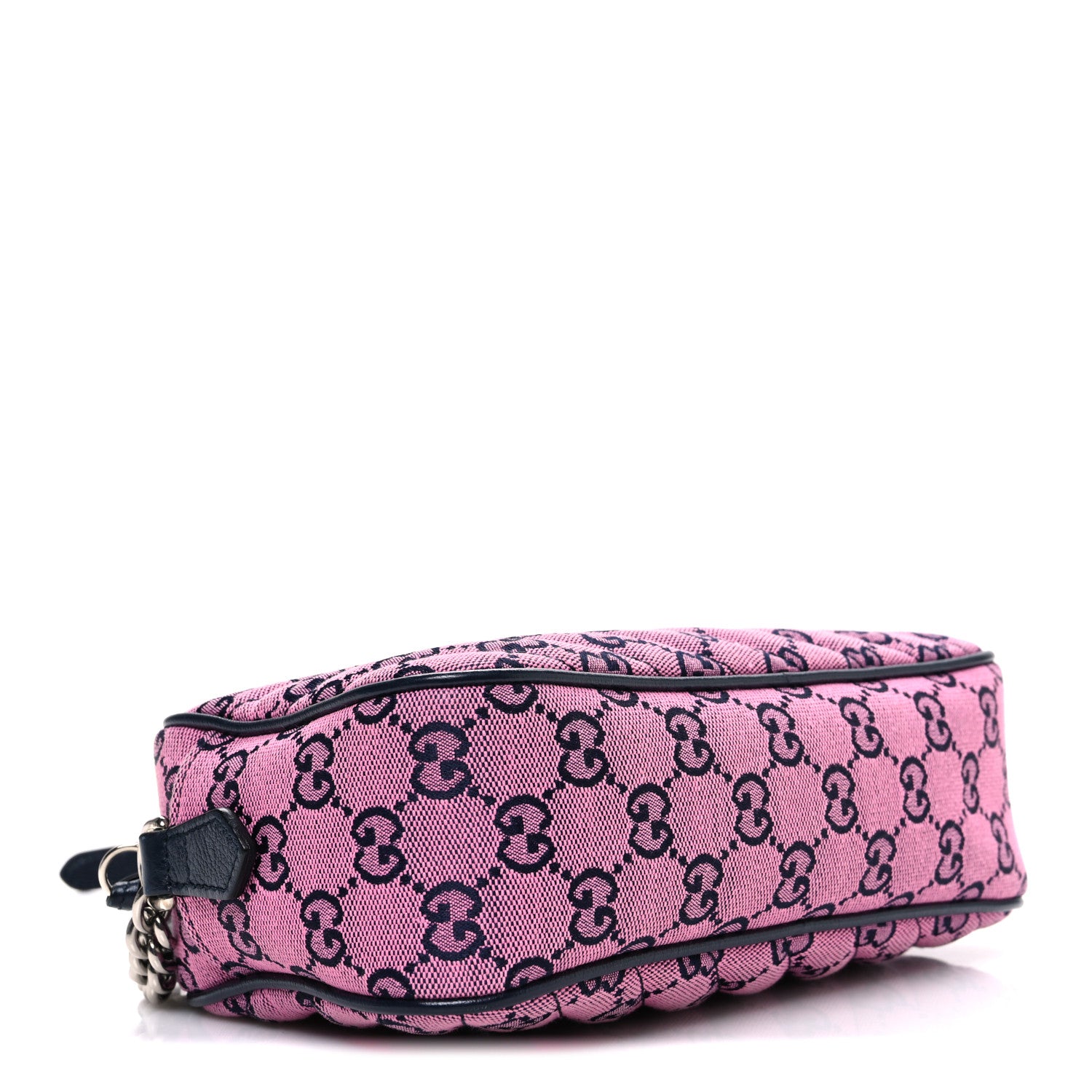 Gucci Monogram Multicolor Matelasse Diagonal Small GG Marmont Chain Shoulder Bag Pink Blue 4 of 10