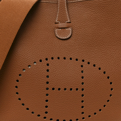 Hermes Taurillon Clemence EVELYNE III PM Gold 8 of 11