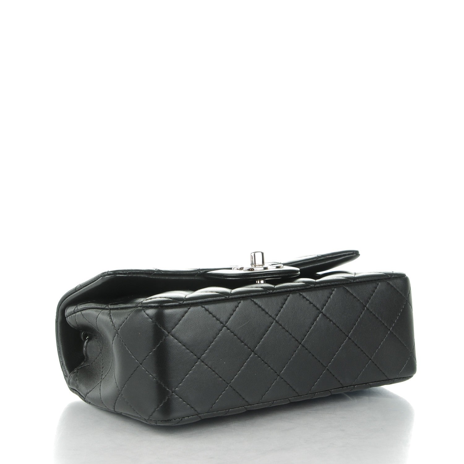 Chanel Lambskin Quilted Mini Rectangular Flap Black 4 of 8