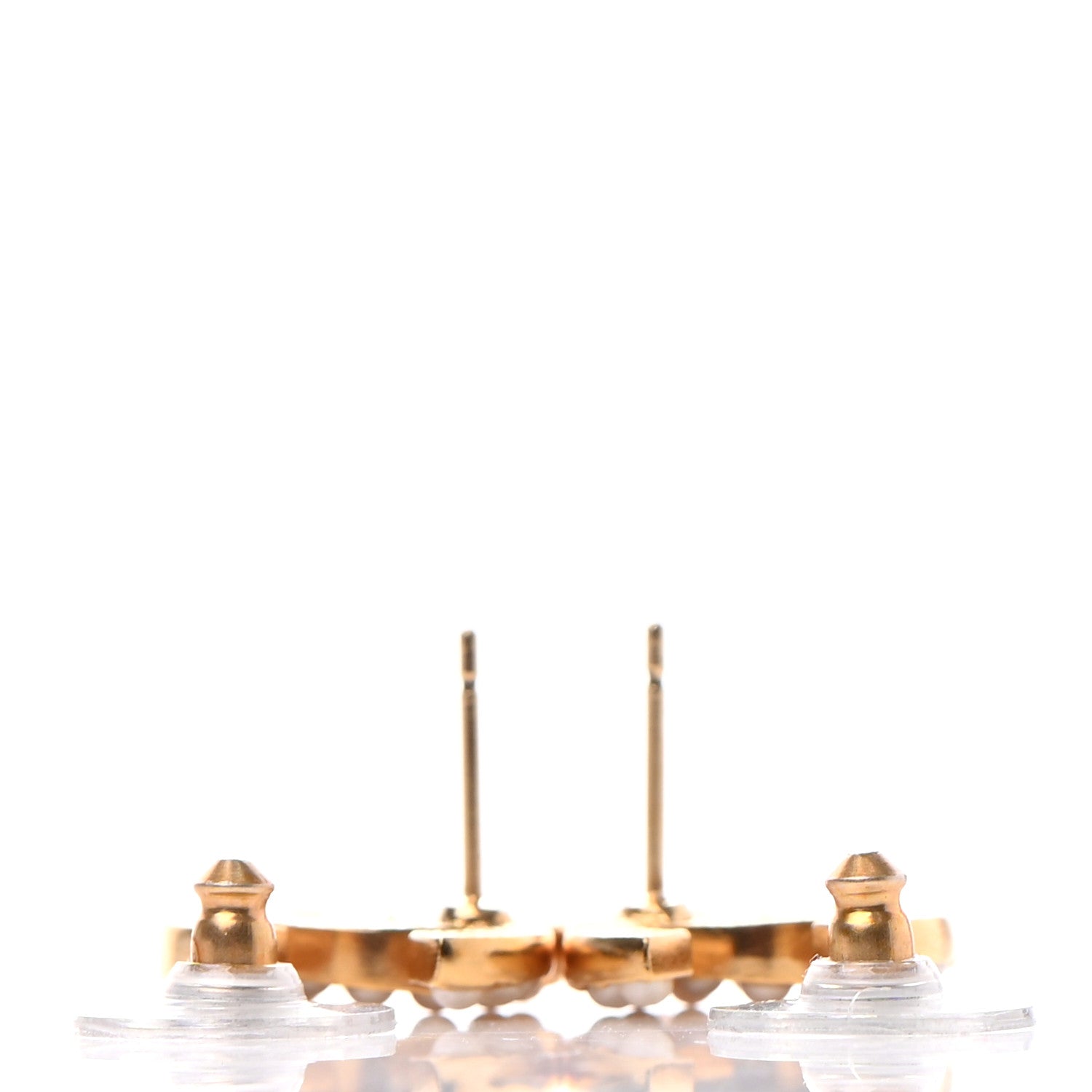 Chanel Pearl CC-Casino Earrings Gold 3 of 4
