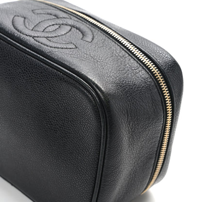Chanel Caviar CC Vanity Cosmetic Case Black 12 of 15