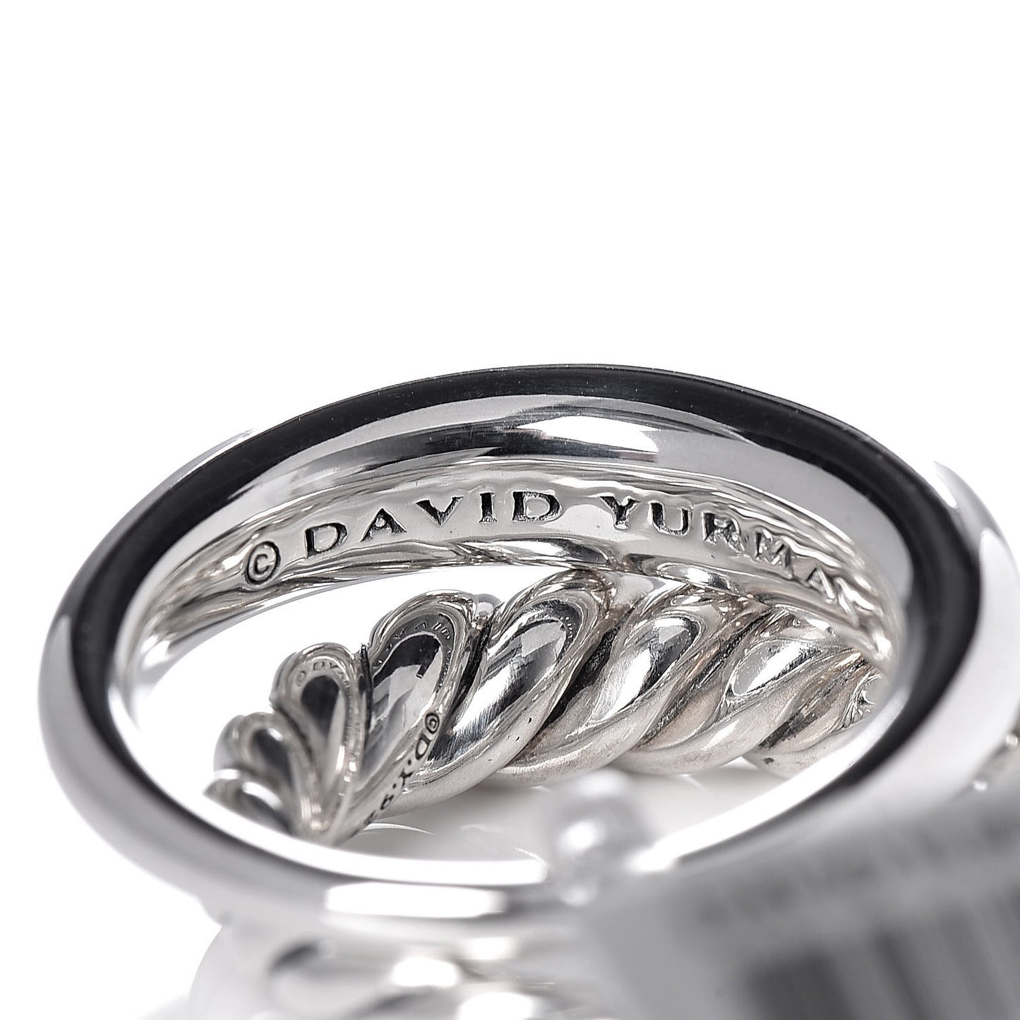 Sterling Silver 5mm Pure Form Set of 2 Stack Rings 54 7