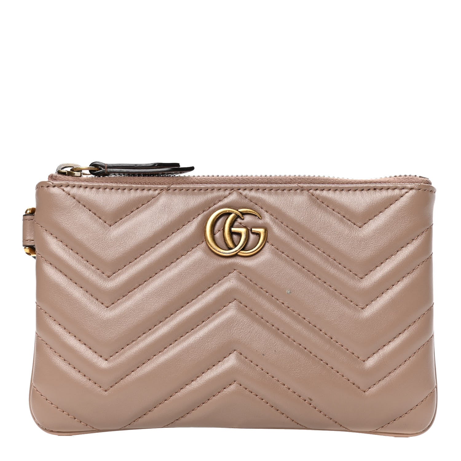 Gucci Calfskin Matelasse GG Marmont Wrist Wallet Porcelain Rose 1 of 6