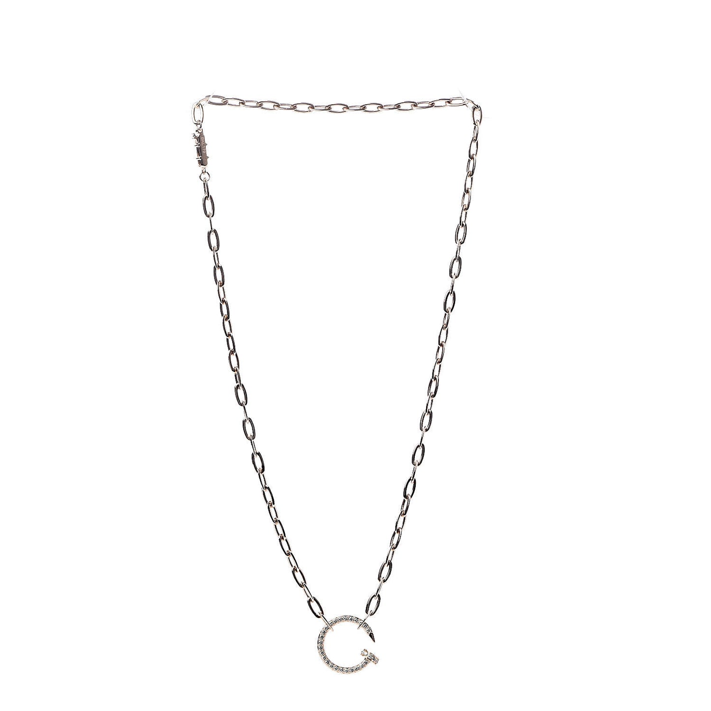 18K Pink Gold Diamond Juste Un Clou Chain Necklace
