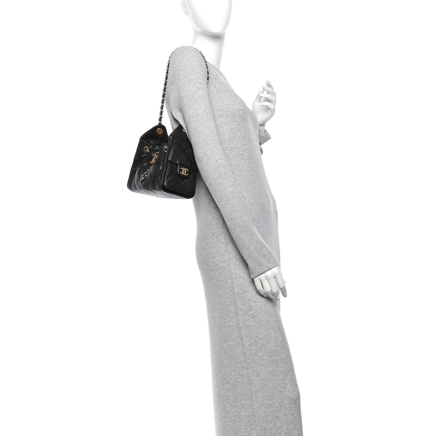 Caviar Quilted Mini Chanel 25 Handbag Black