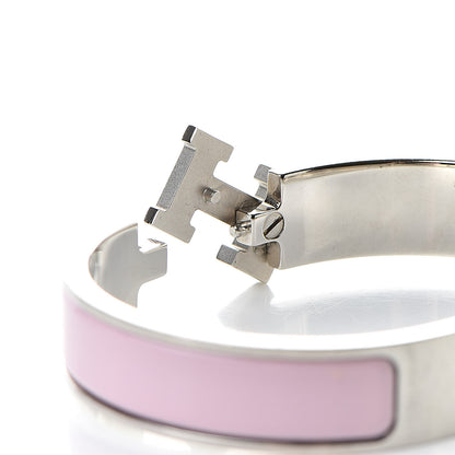 Hermes Enamel Narrow Clic Clac H Bracelet PM Rose Dragee 5 of 5