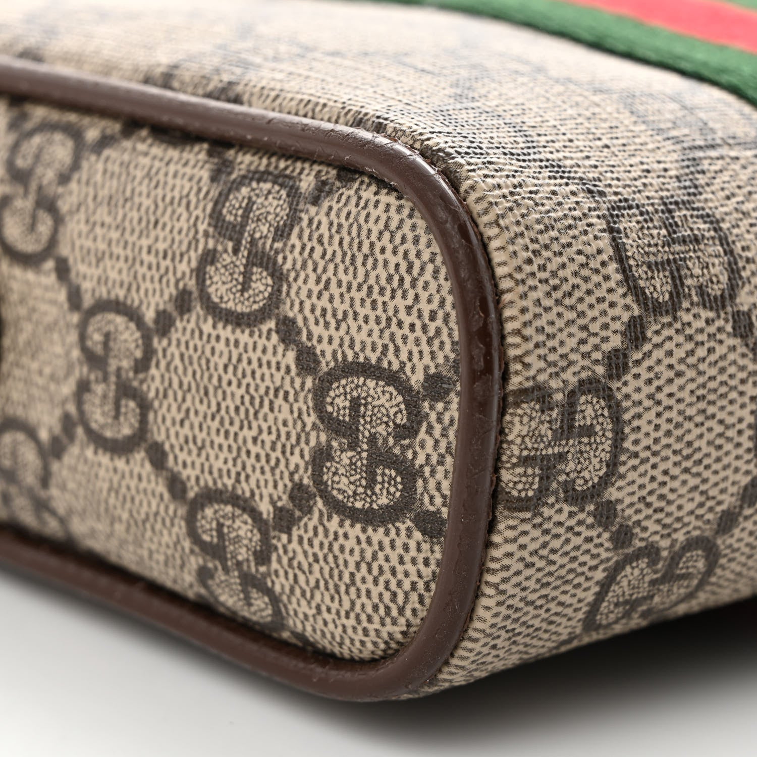 Gucci GG Supreme Monogram Web Mini Ophidia Messenger Brown 9 of 10