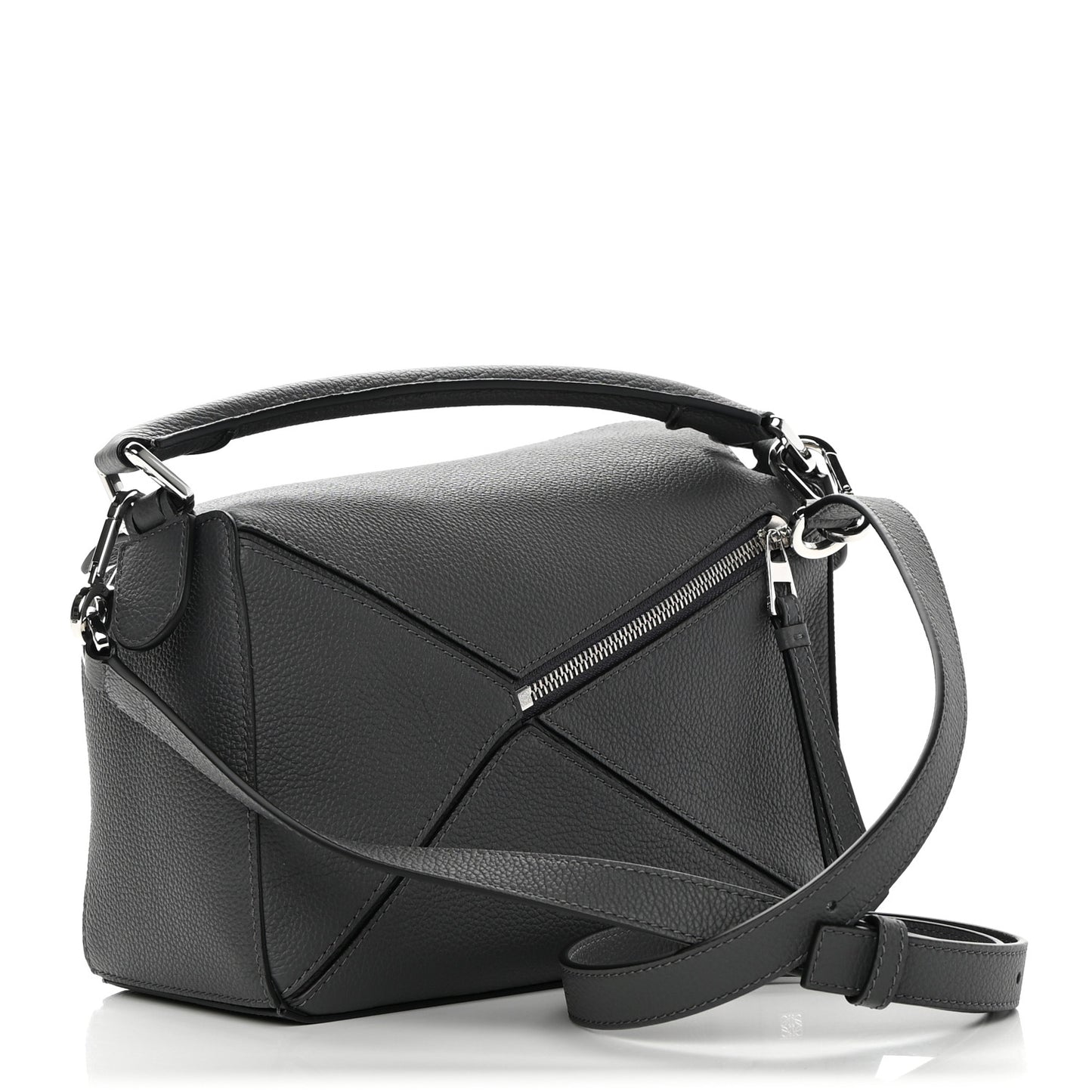 Calfskin Small Puzzle Bag Gunmetal