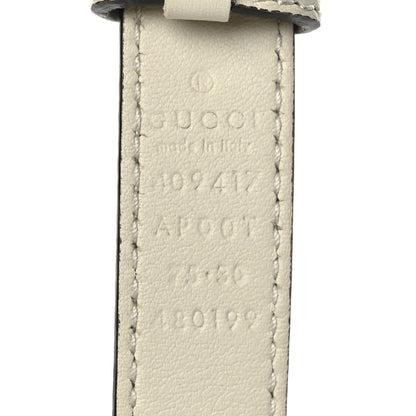 Gucci Calfskin Double G 20mm Belt 75 30 Mystic White 3 of 5