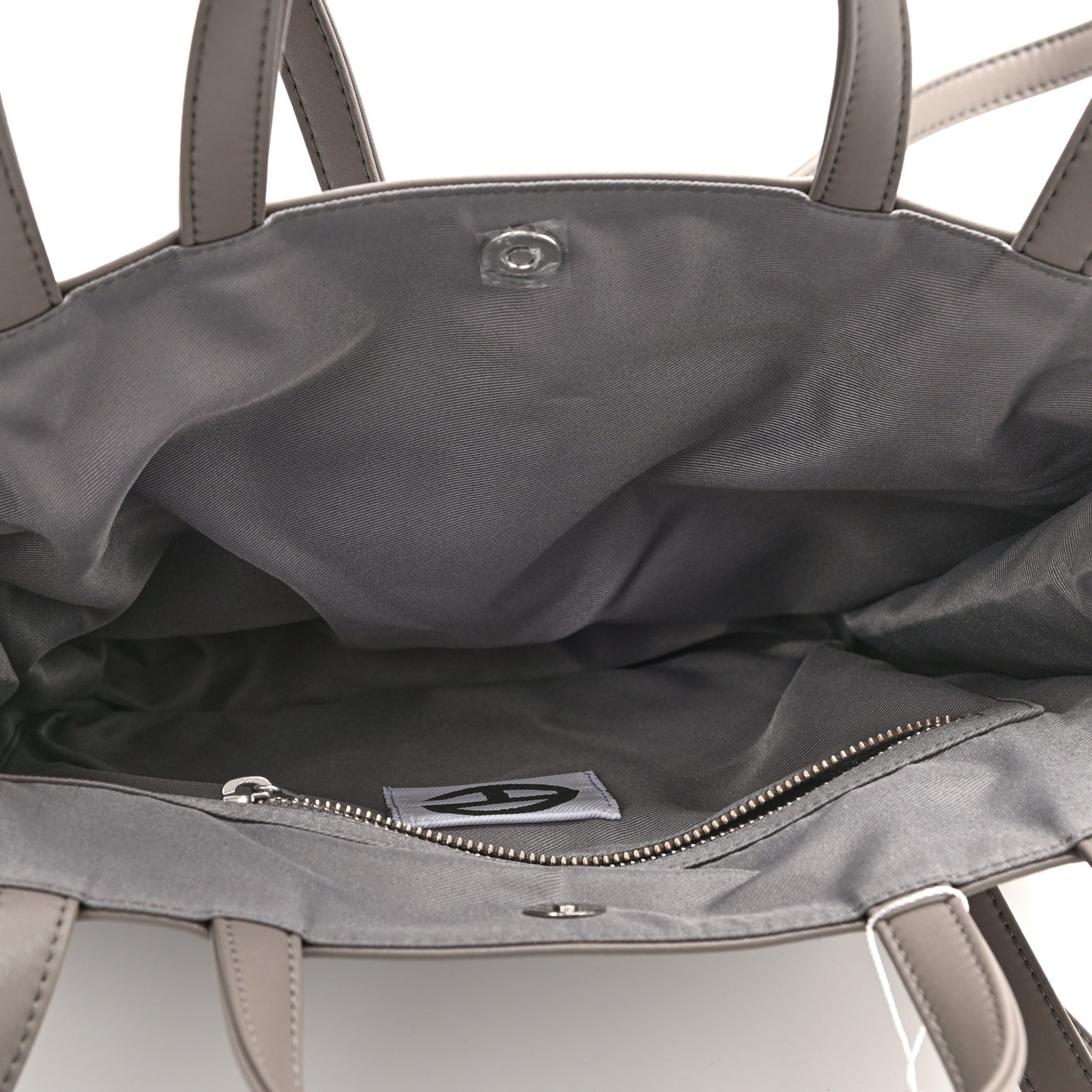 Vegan Leather Medium Shopping Bag Grey