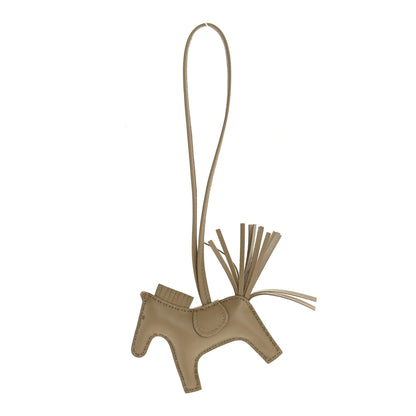 Hermes Milo Lambskin Grigri Rodeo Horse Bag Charm PM Beige Marfa 1 of 4