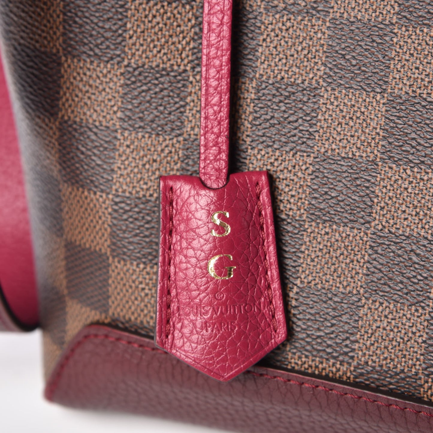 Damier Ebene Cuir Taurillon Hyde Park Fuchsia