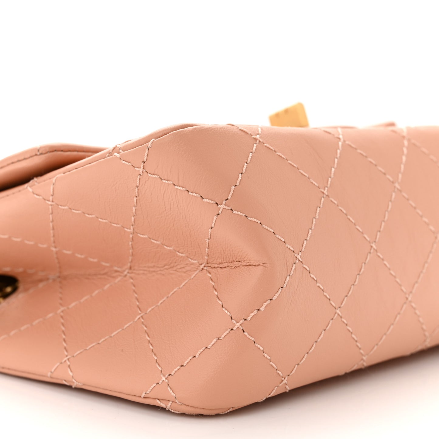 Aged Calfskin Quilted 2.55 Reissue Mini Flap Beige