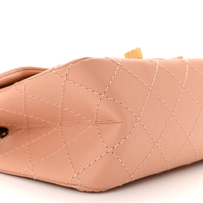 Chanel Aged Calfskin Quilted 2.55 Reissue Mini Flap Beige 9 of 11