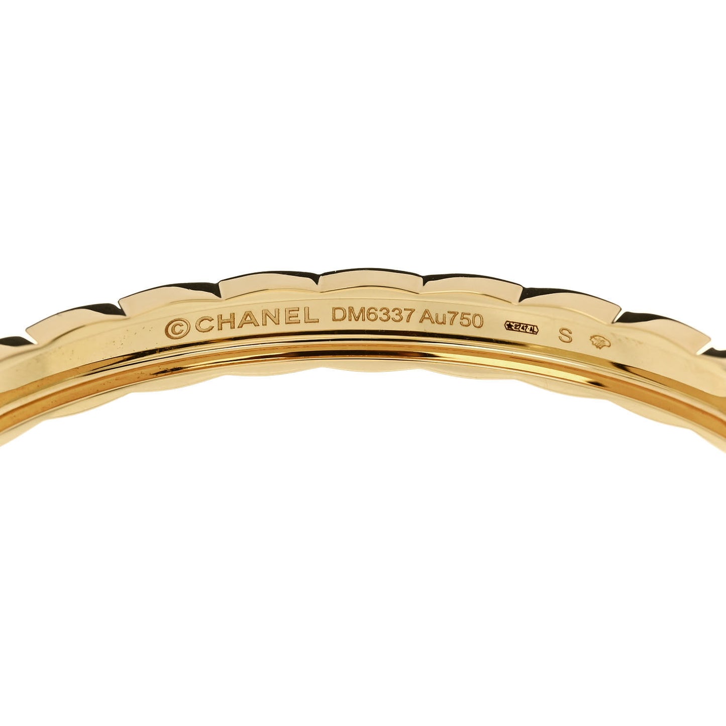 18K Yellow Gold Coco Crush Bangle Bracelet S