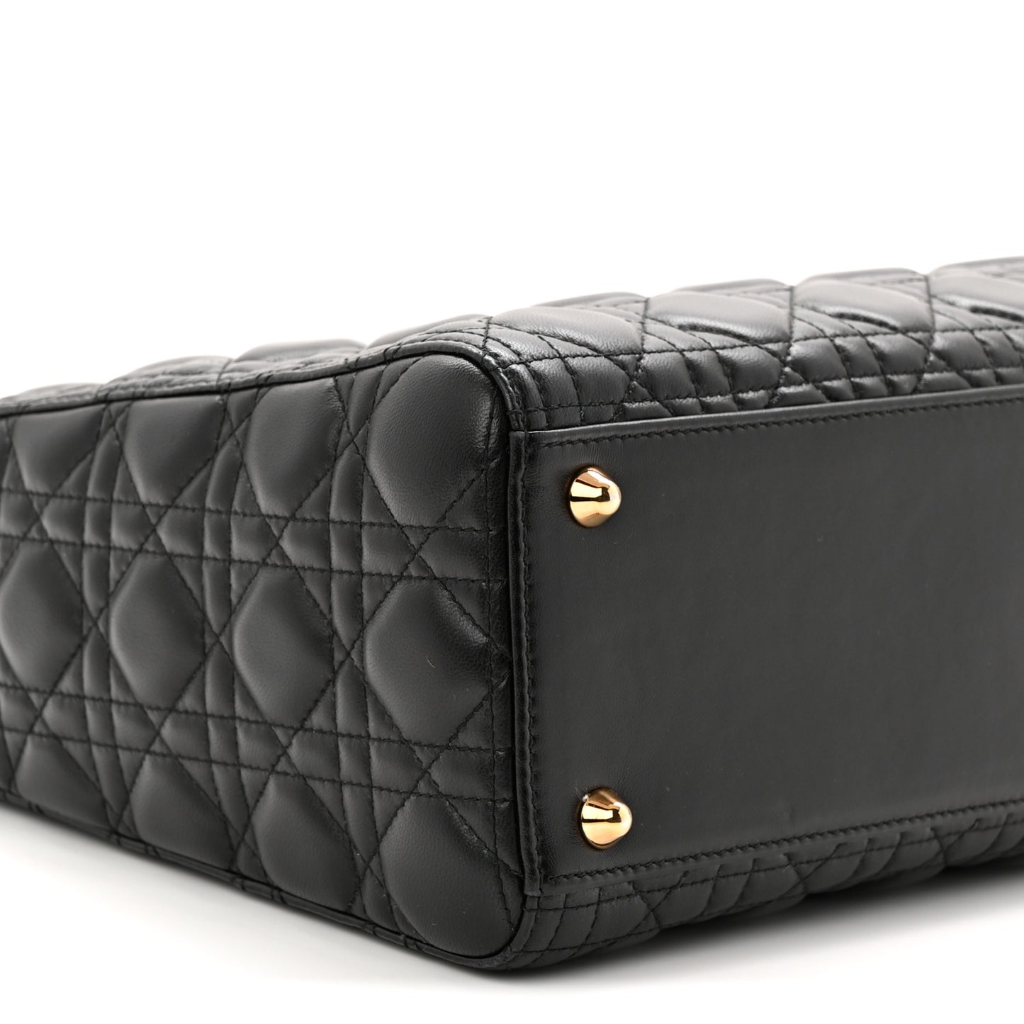 Lambskin Cannage Large Lady Dior Black