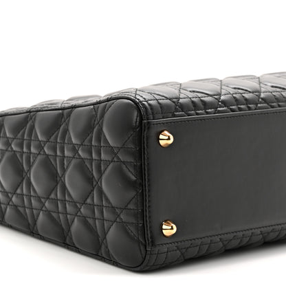 Christian Dior Lambskin Cannage Large Lady Dior Black 9 of 11