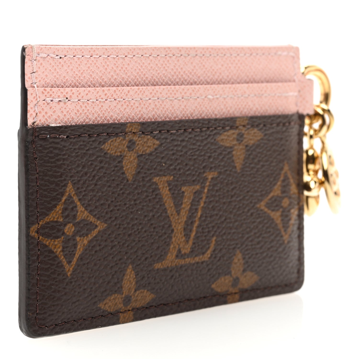 Louis Vuitton Monogram LV Charms Card Holder Rose Ballerine 3 of 7
