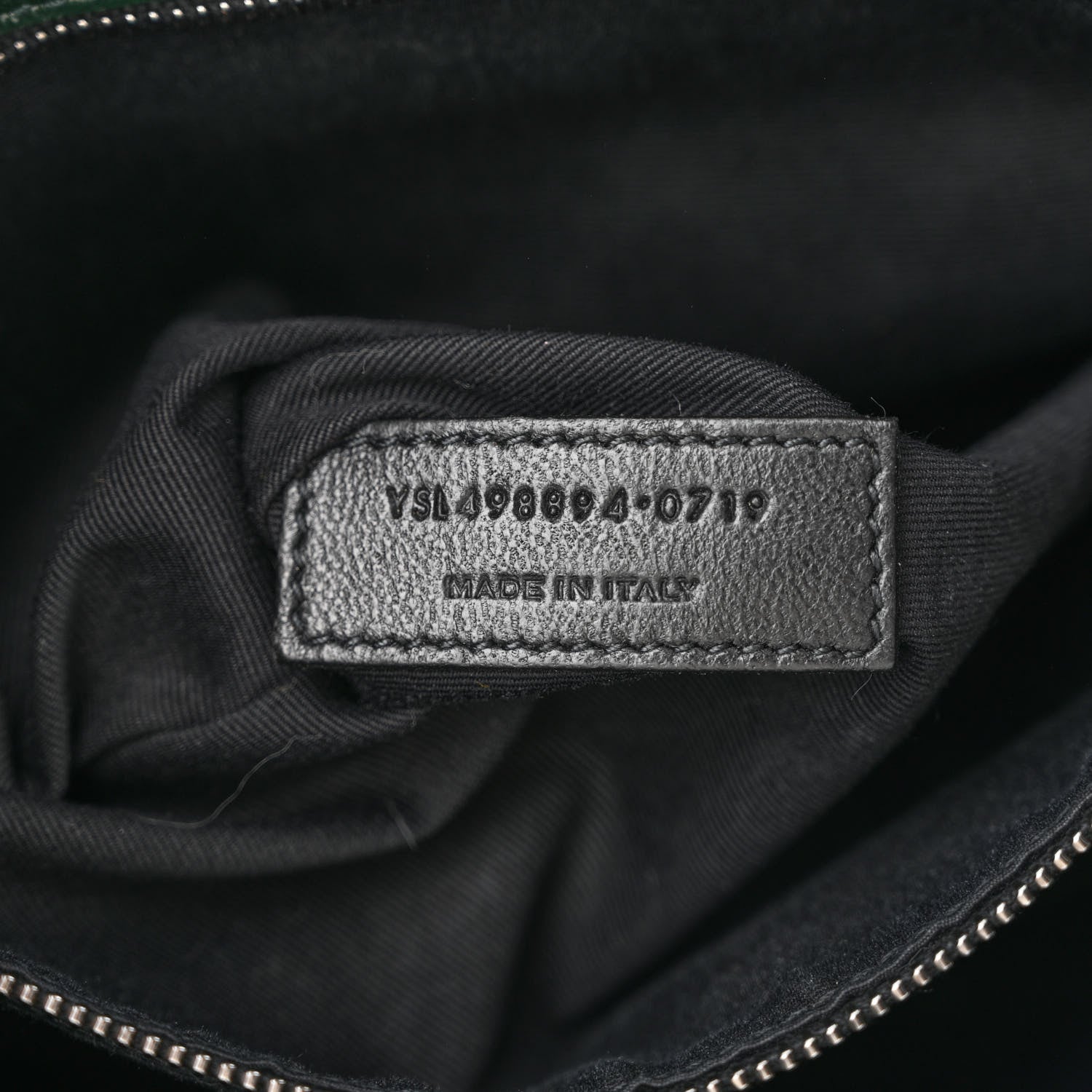 Saint Laurent Crinkled Calfskin Matelasse Monogram Medium Niki Chain Satchel Dark Green 7 of 10