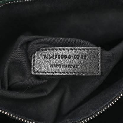 Saint Laurent Crinkled Calfskin Matelasse Monogram Medium Niki Chain Satchel Dark Green 7 of 10