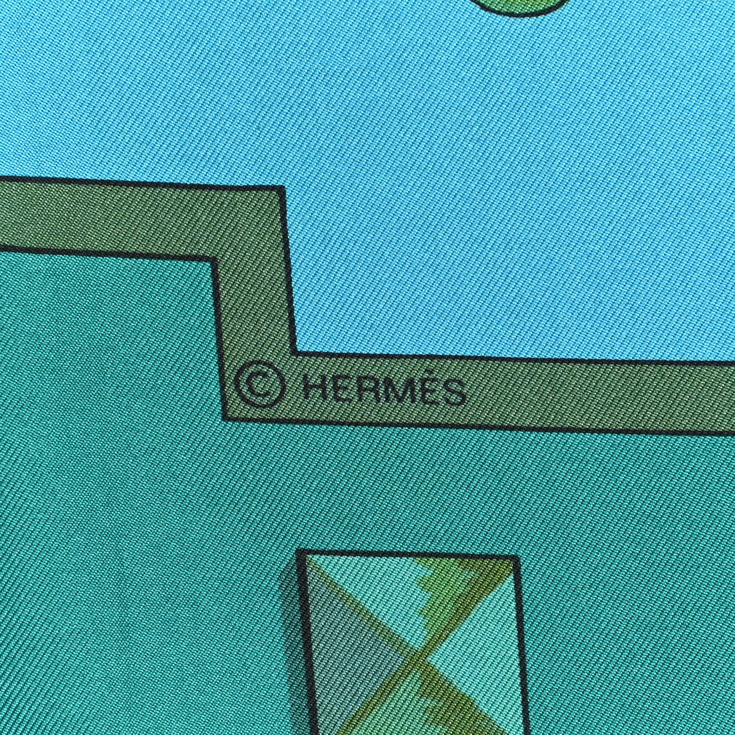 Hermes Silk Dip Dye Les Cles Shawl Giant Scarf 140 Turquoise Fonce Canard 5 of 5