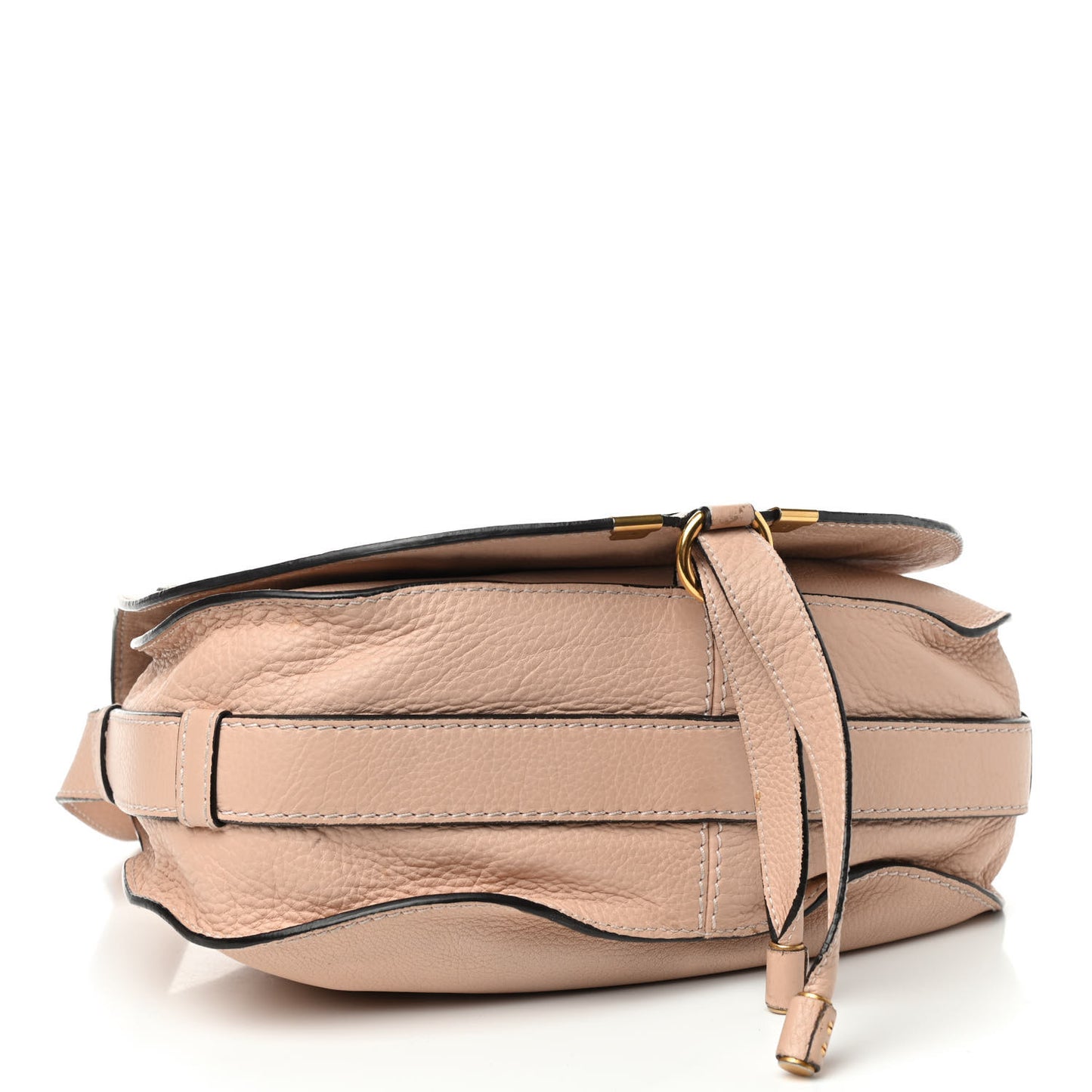 Calfskin Medium Marcie Round Crossbody Bag Blush Nude