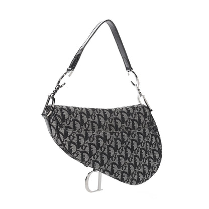 Christian Dior Monogram Saddle Bag Black 2 of 11