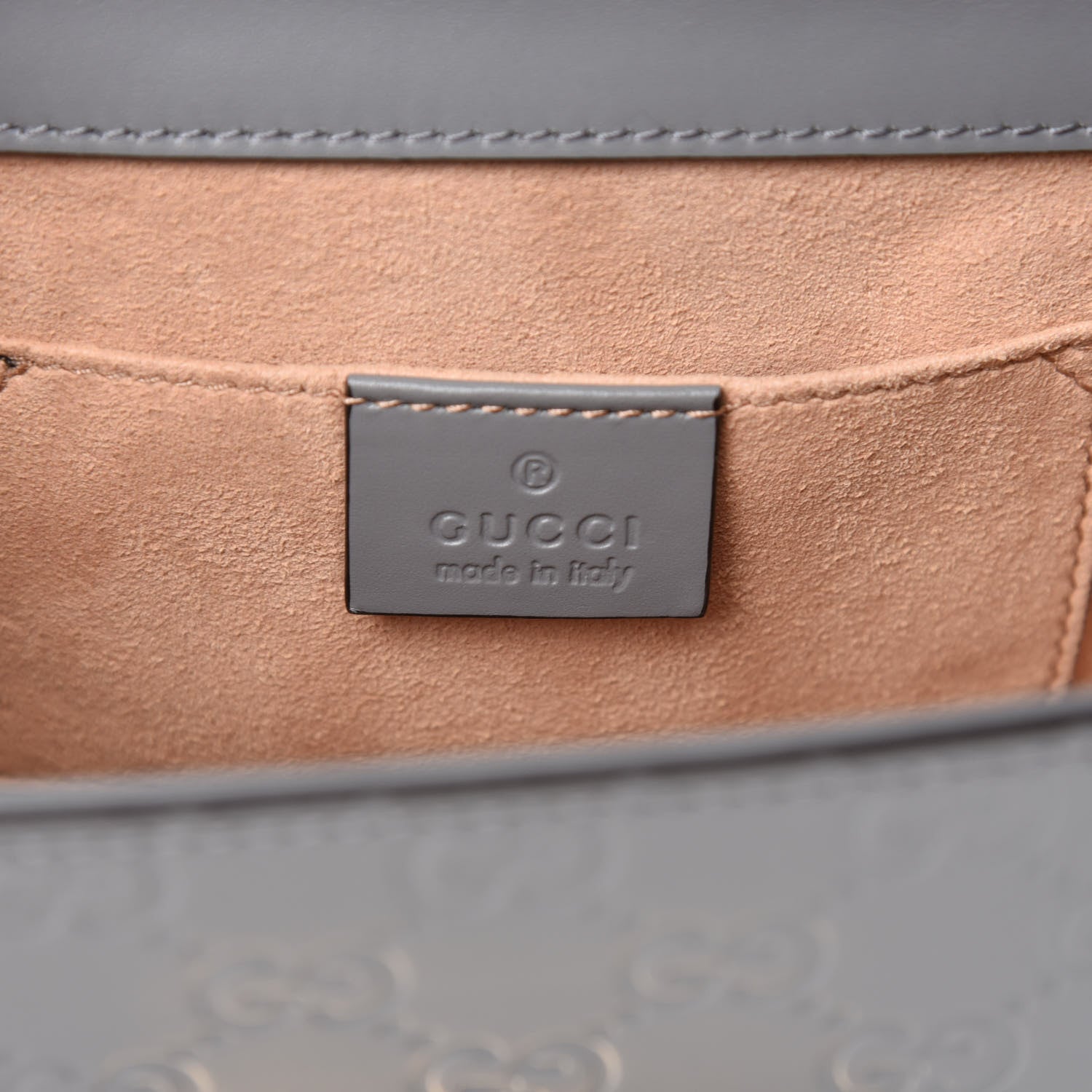 Gucci Guccissima Small Padlock Shoulder Bag Grey 9 of 11