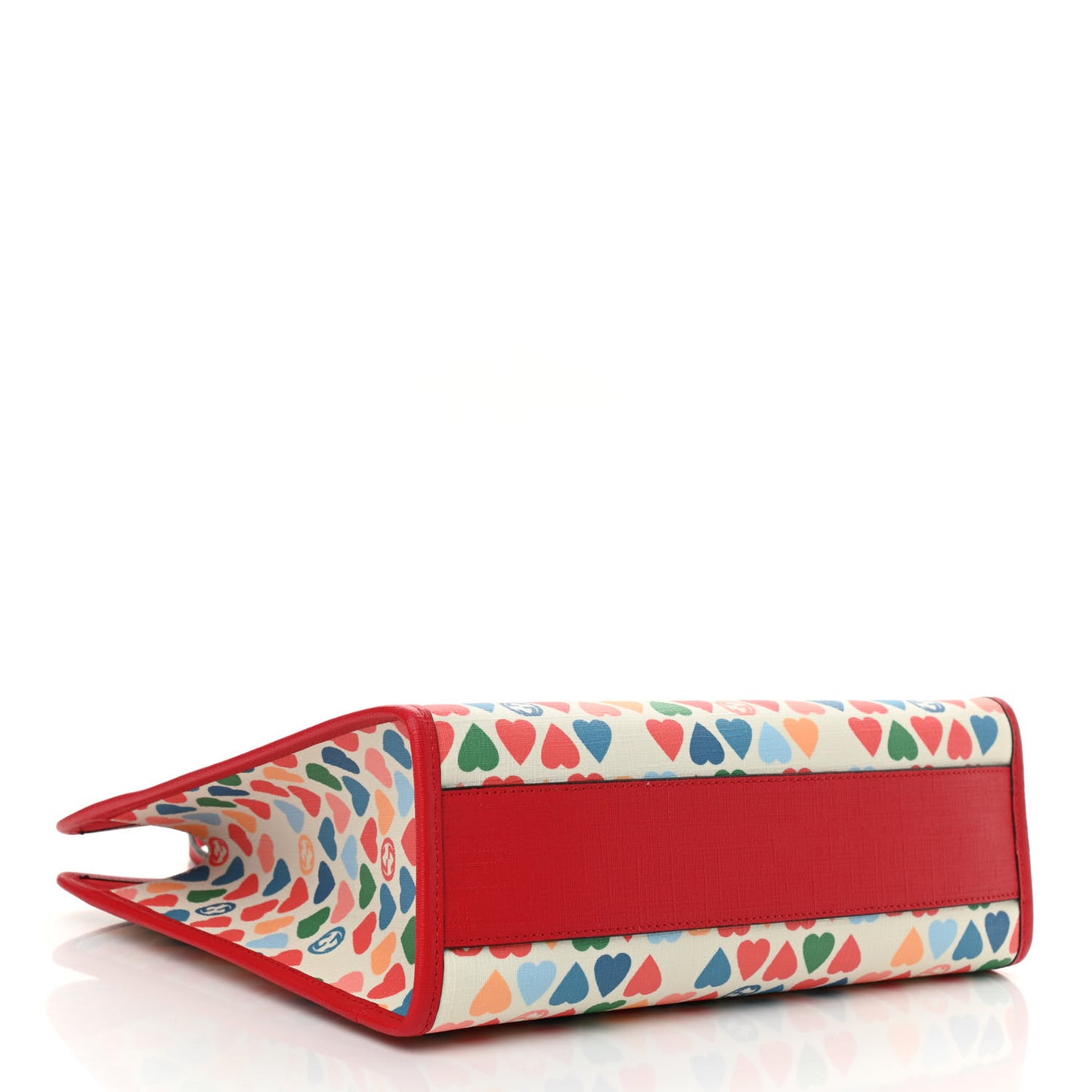 Coated Canvas Childrens Heart Tote Red