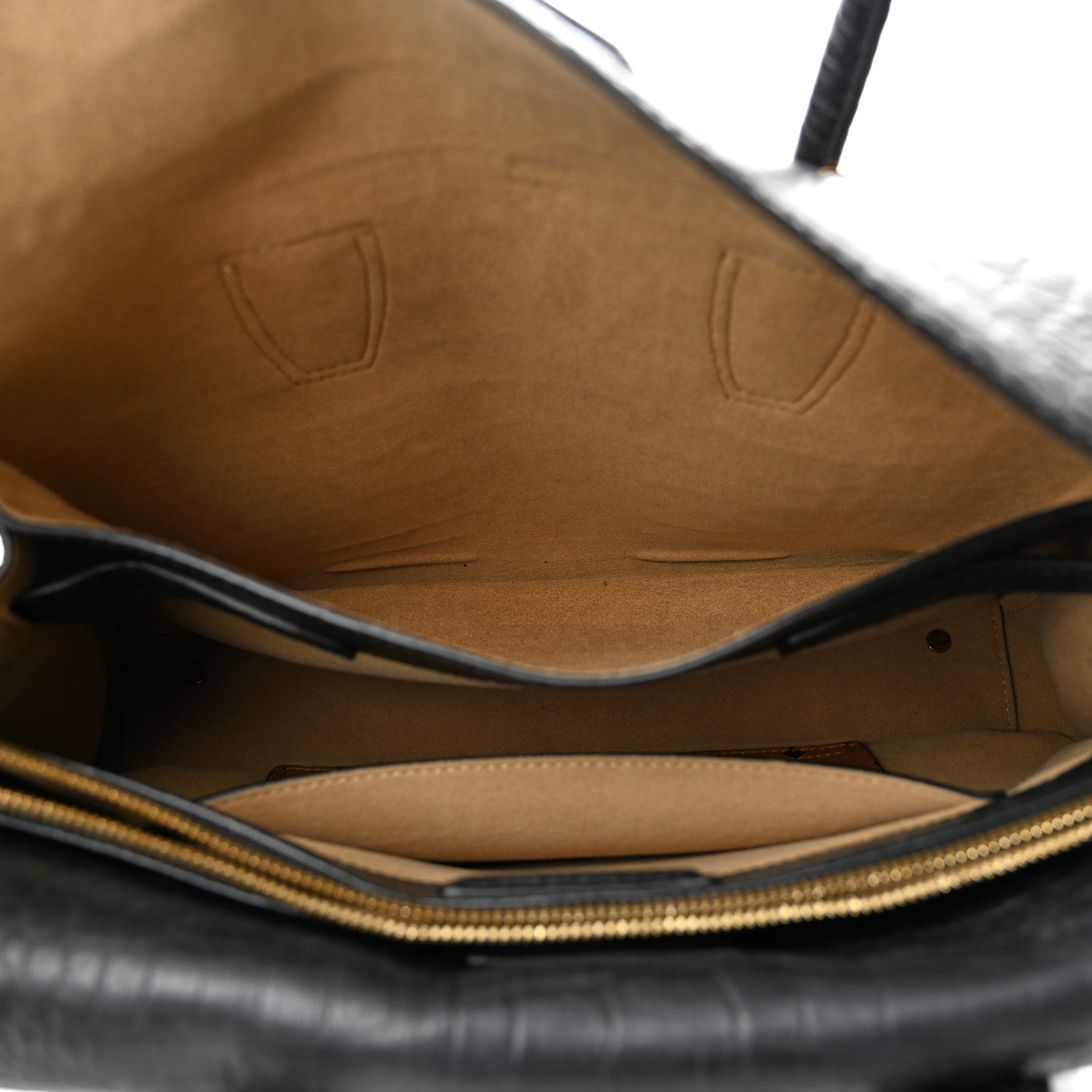 MCM Calfskin Crocodile Embossed Medium Milla Tote Black 5 of 10