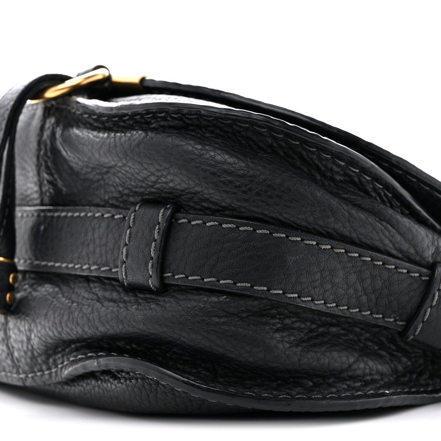 Calfskin Mini Marcie Round Crossbody Bag Black