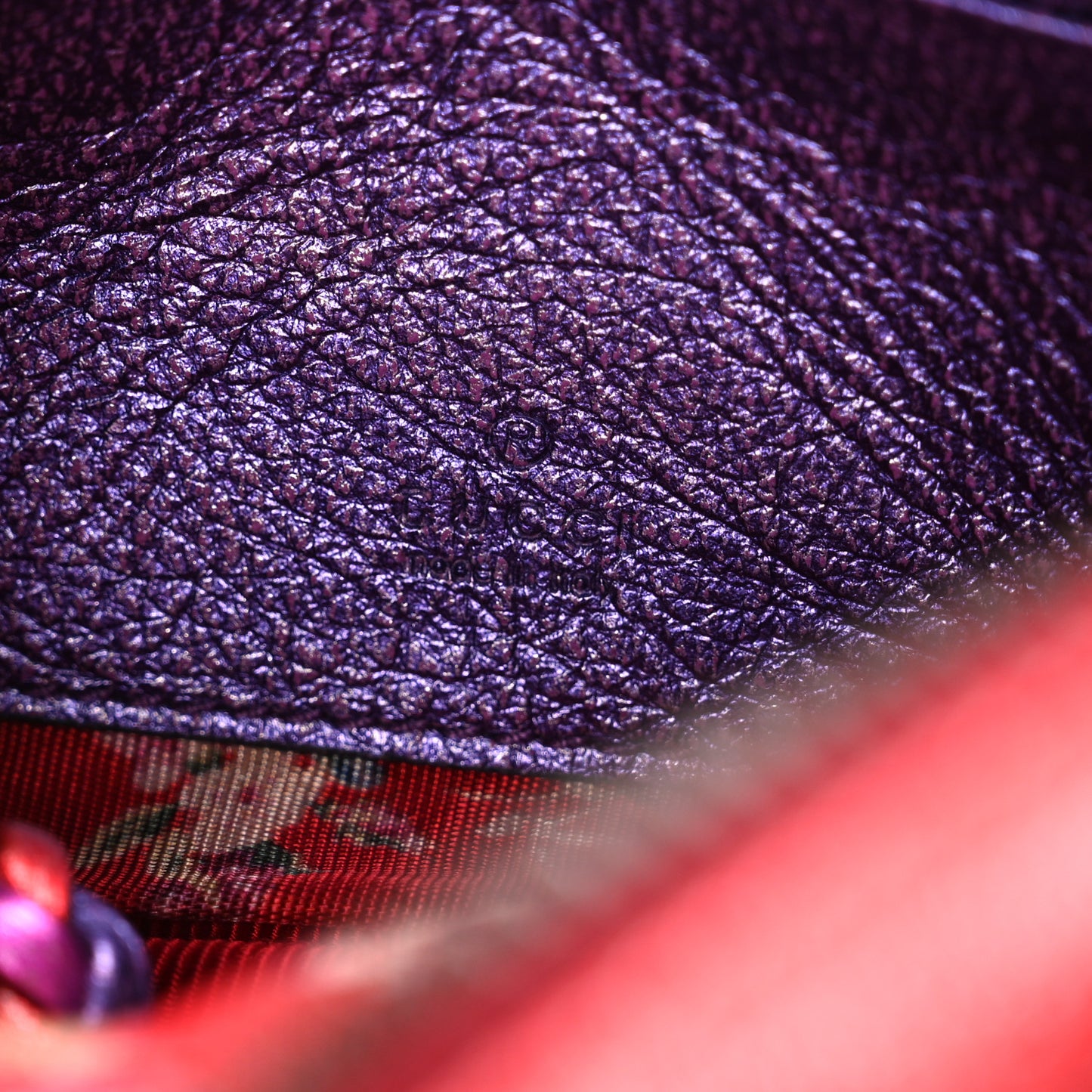 Laminated Nappa Trapuntata Mini Zumi Shoulder Bag Rosso Fuxia Bizantin