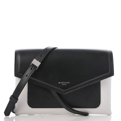 Givenchy Calfskin Duetto Crossbody Bag White Black 1 of 7