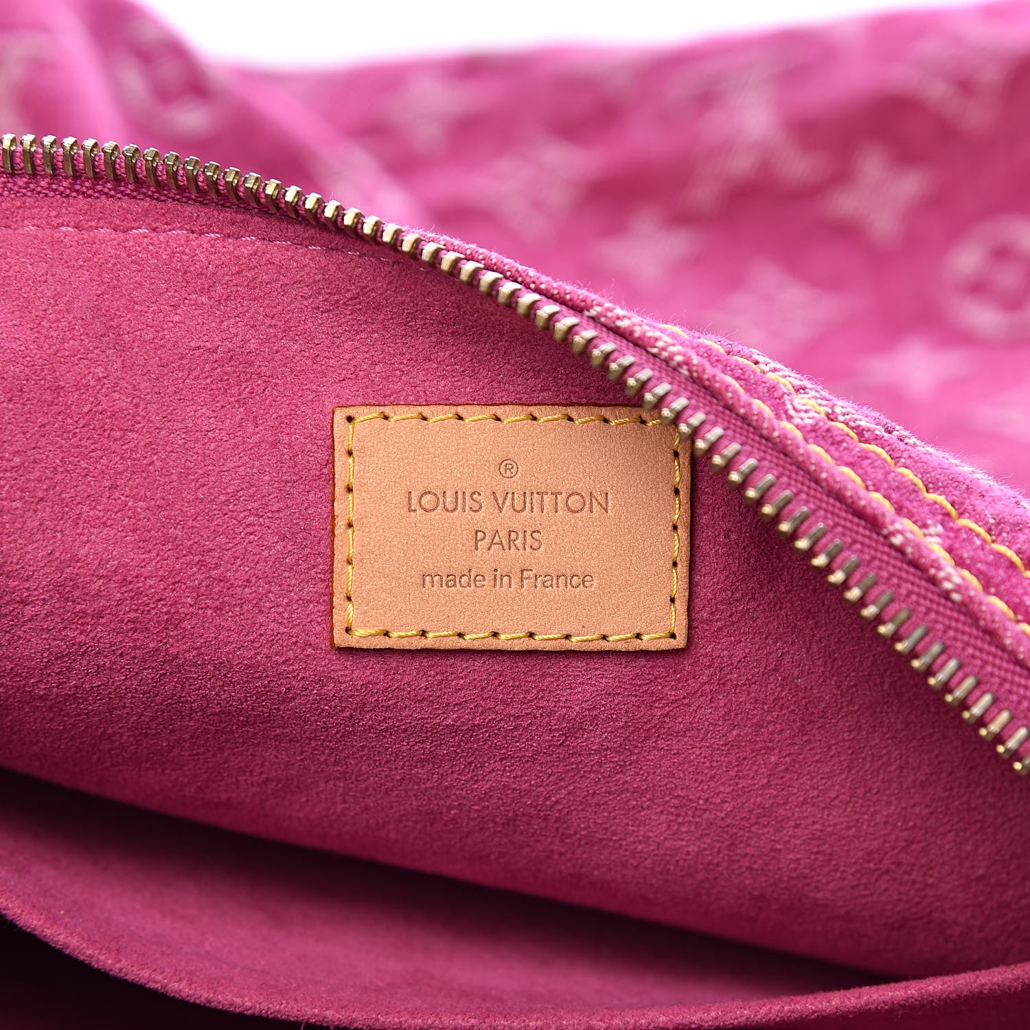 Louis Vuitton Denim Baggy GM Fuchsia 6 of 10
