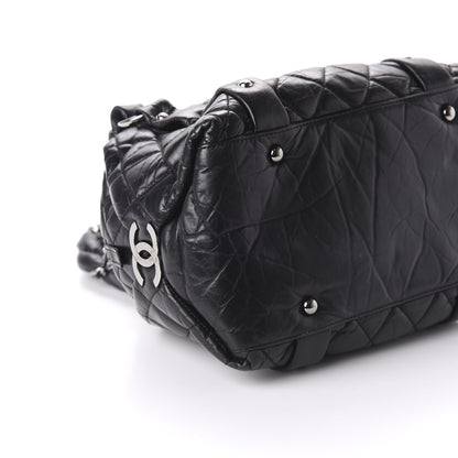 Chanel Distressed Lambskin Small Lady Braid Tote Black 7 of 10