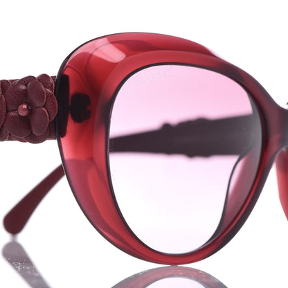 Chanel Lambskin Camellia CC Sunglasses 5318 Q Red 7 of 8