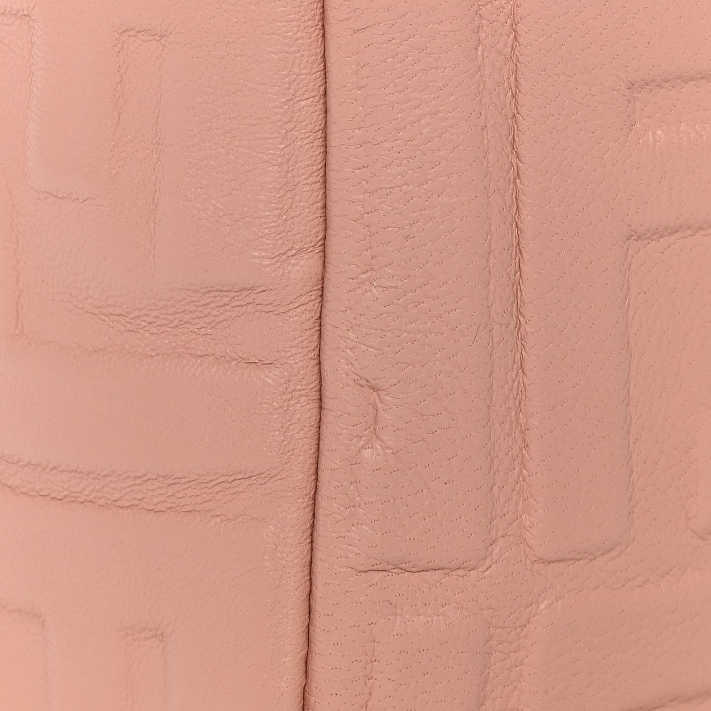 Nappa FF 1974 Embossed Large Baguette Rosa Bourbon