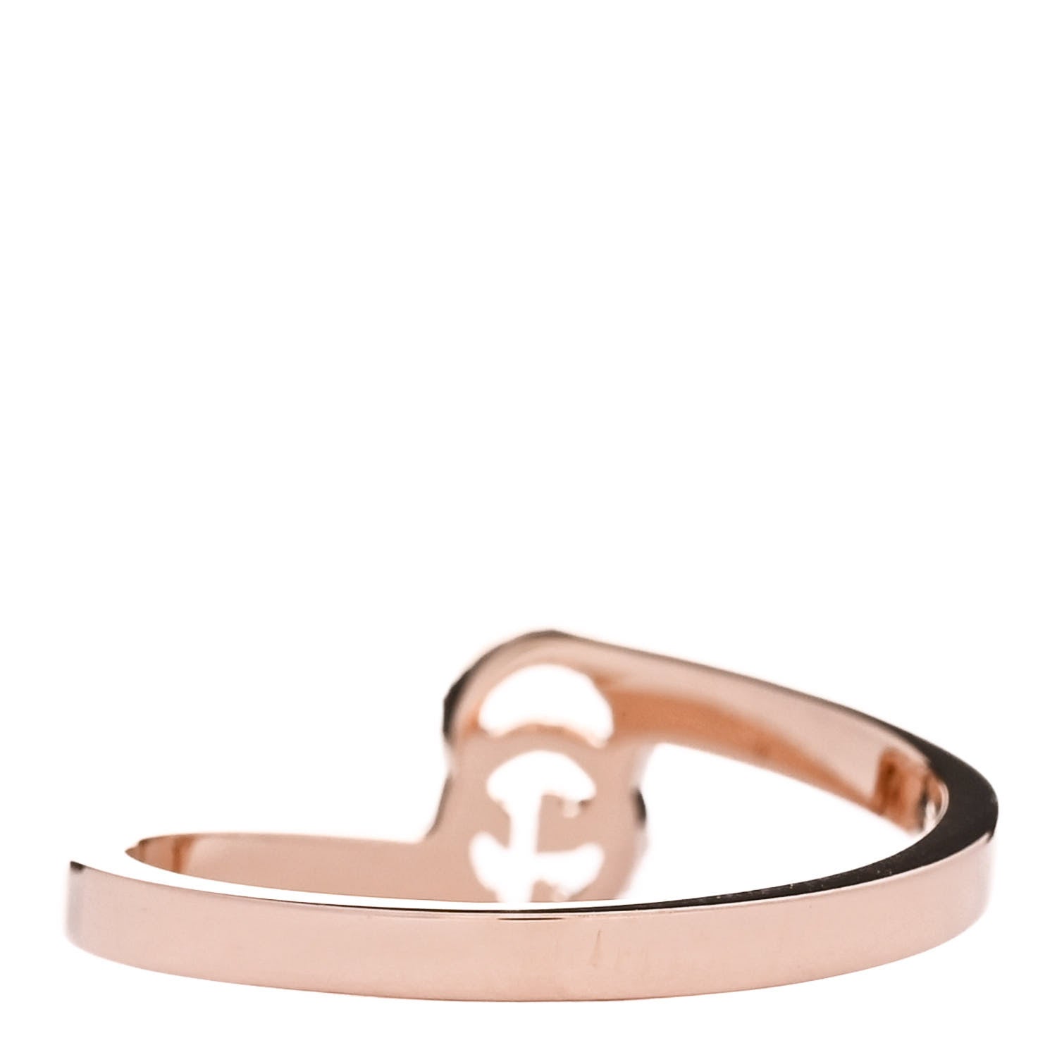 Gucci 18K Rose Gold Diamond GG Running Ring 55 7.25 3 of 6