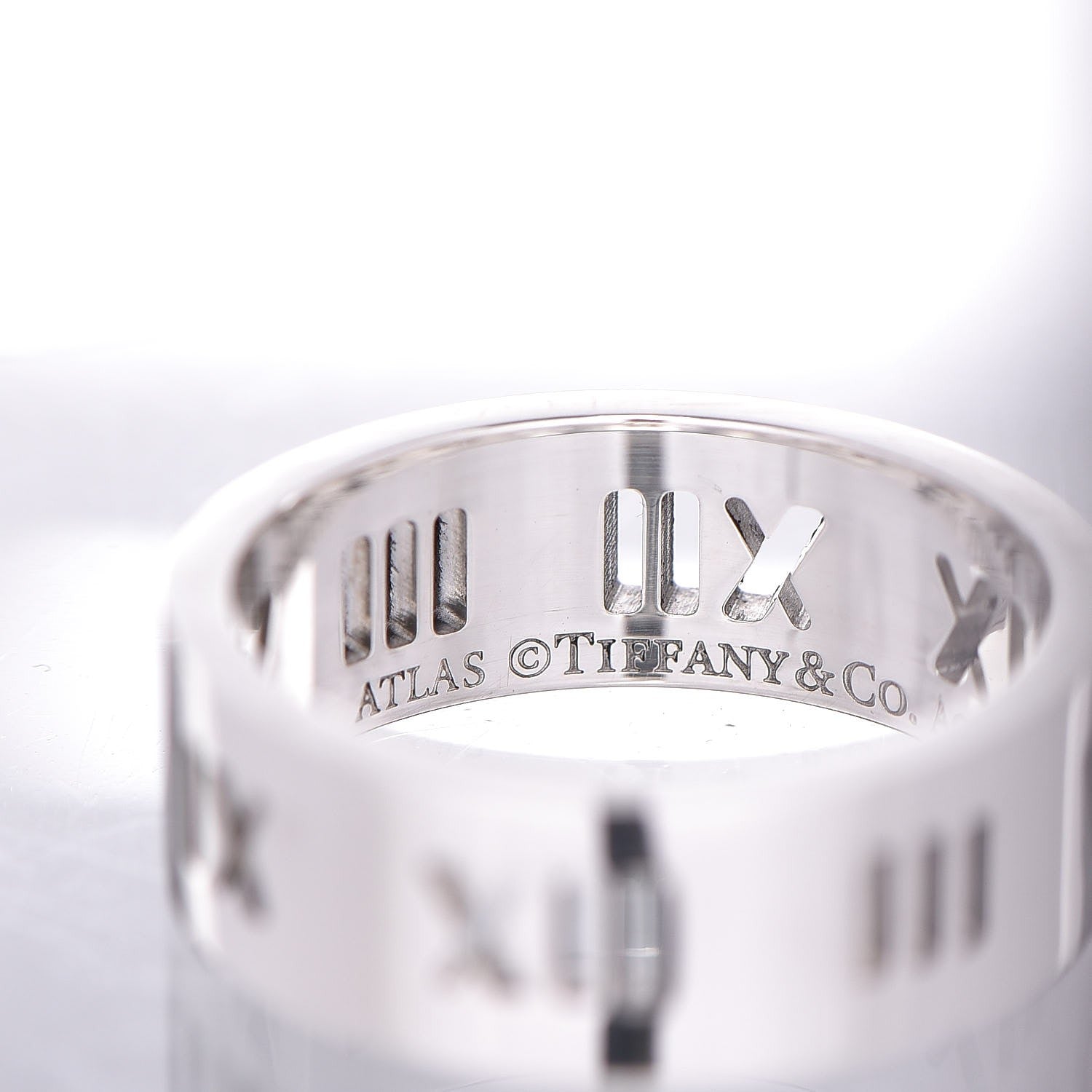 Tiffany Sterling Silver Wide Atlas Pierced Ring 64 10.75 3 of 4