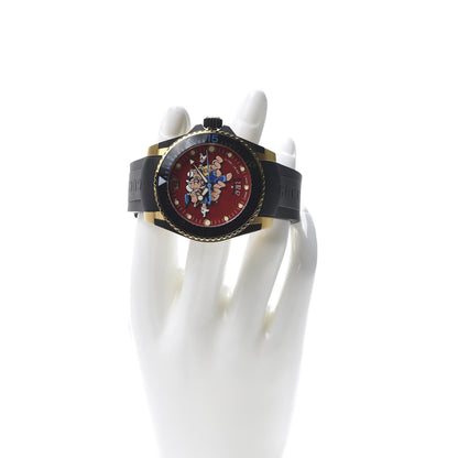 Gucci X DISNEY Stainless Steel Rubber 40mm Three Little Pigs Dive Quartz Watch 2 of 7