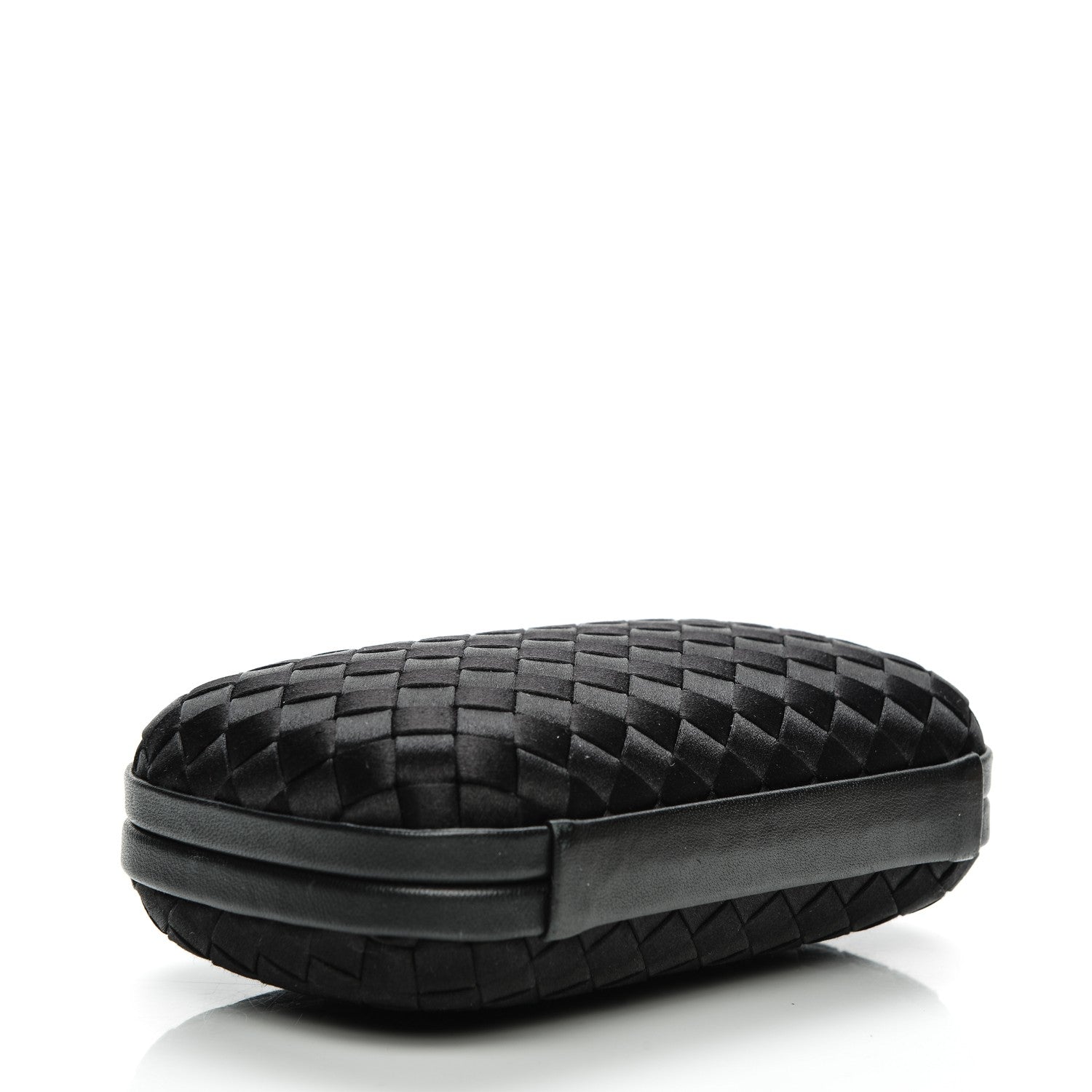 Bottega Veneta Satin Intreccio Impero Knot Clutch Black 4 of 6