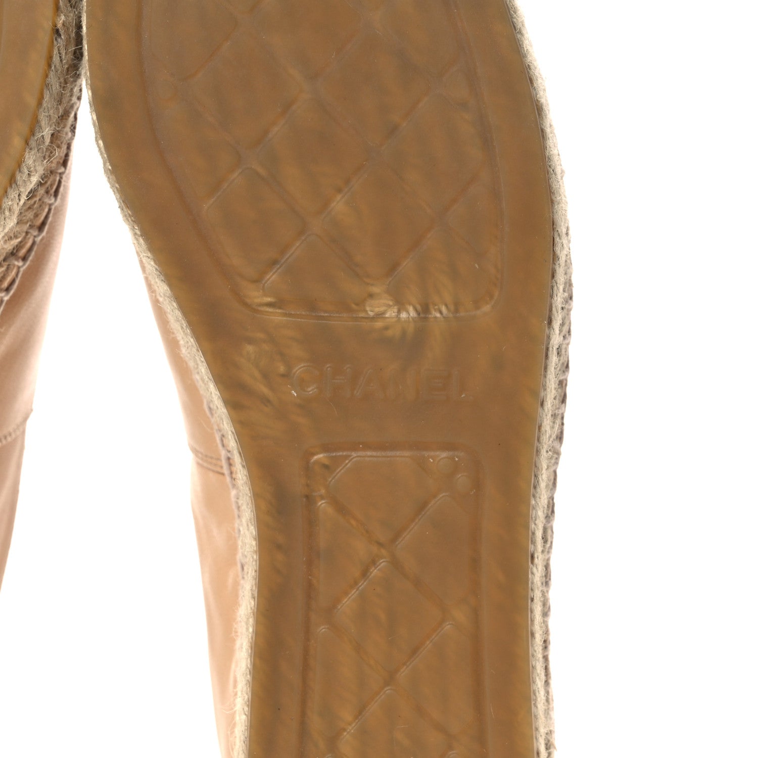 Chanel Lambskin CC Espadrilles 41 Beige Black 6 of 9