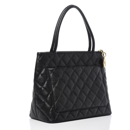 Chanel Caviar Quilted Medallion Tote Black 3 of 10