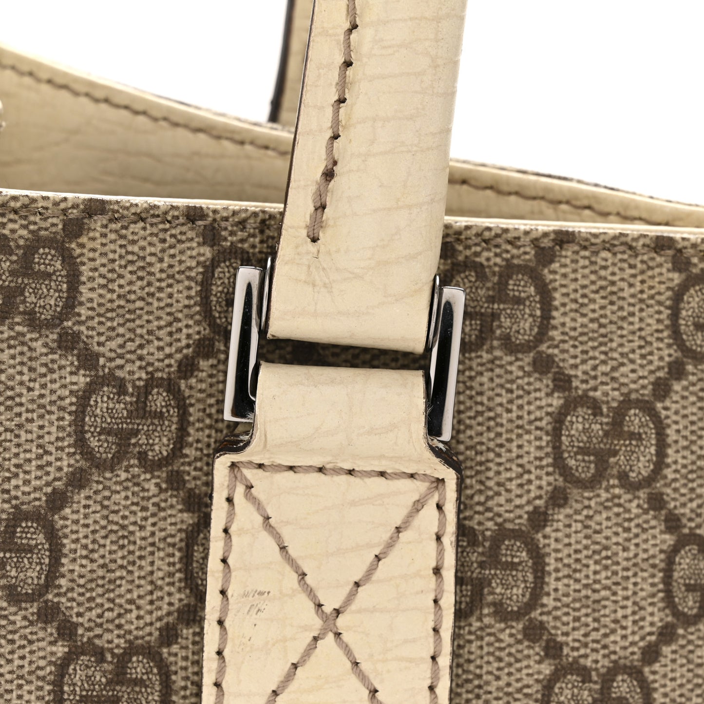 GG Plus Monogram Small Vertical Tote Off White